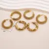 Wholesale 1 Pair Retro Geometric Plating 304 Stainless Steel Earrings