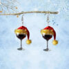 oly-d6920896f0b2dc7ad71dfc322334a098 Wholesale Christmas hat wine glass acrylic earrings