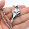 Wholesale 2025 European and American New Stainless Steel Necklace Viking Pirate Symbol Retro Crow Eagle Beak Pendant Jewelry