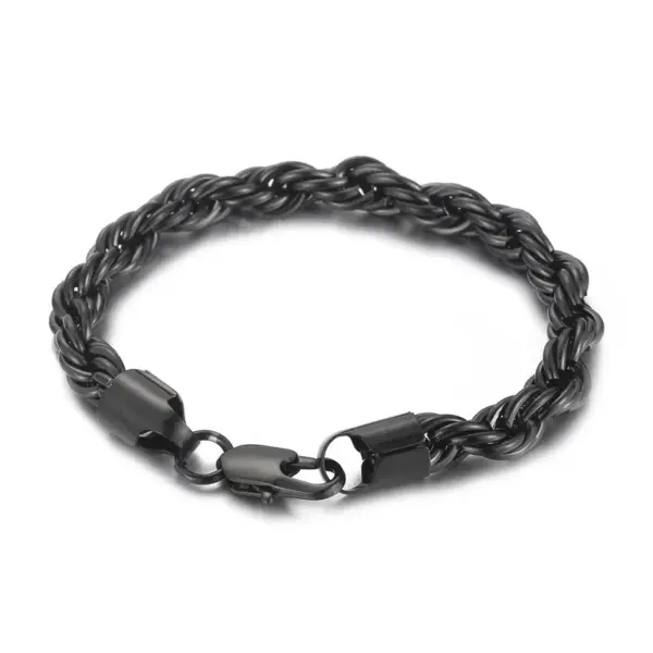 Wholesale PVD Coated 18K Gold Plated Twist Stainless Steel Simple Style Waterproof Non Tarnish 304 Stainless Steel Bracelets