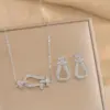 Wholesale PVD Coated Real Gold Plated Geometric Stainless Steel Simple Style Classic Style Waterproof Non Tarnish Earrings Necklace