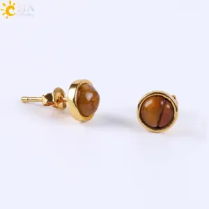 Tiger Eye-E596-1Pair-Tiger-Eye