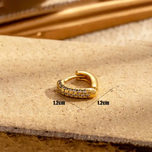 1 Piece French Style Simple Style Korean Style V Shape Heart Shape Lock Plating Inlay Copper Zircon Drop Earrings