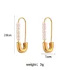 Wholesale PVD Coated Real Gold Plated Geometric Stainless Steel Fashion Waterproof Non Tarnish Earrings