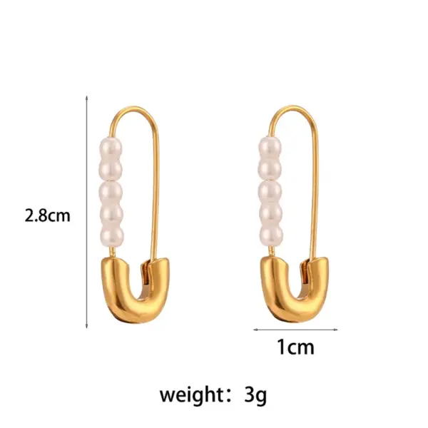 Wholesale PVD Coated Real Gold Plated Geometric Stainless Steel Fashion Waterproof Non Tarnish Earrings