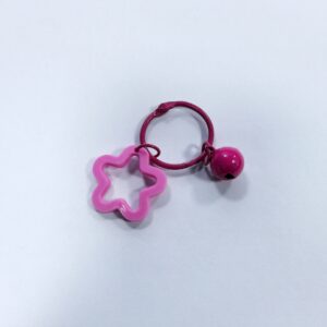 Rose red five-pointed star + card ring +14 Bell