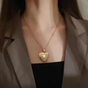 Wholesale Romantic Heart Shape Stainless Steel Plating Pendant Necklace