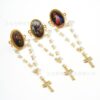 Wholesale A set of 6 brooches with different patterns, including crosses, for baptismal religious purposes.