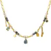Wholesale Electroplating 18K Gold Plated 18K Gold Star Water Droplets Freshwater Pearl Titanium Steel Brass Elegant Copper Necklace
