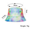 Wholesale Spring and summer new cotton tie-dyed double-sided sunscreen fisherman hat basin cap along the hat UV-resistant sun visor YF030