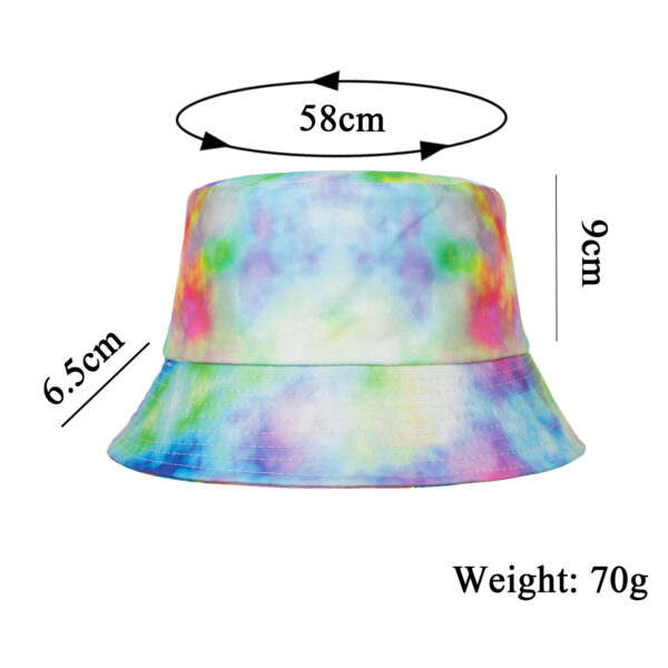 Wholesale Spring and summer new cotton tie-dyed double-sided sunscreen fisherman hat basin cap along the hat UV-resistant sun visor YF030