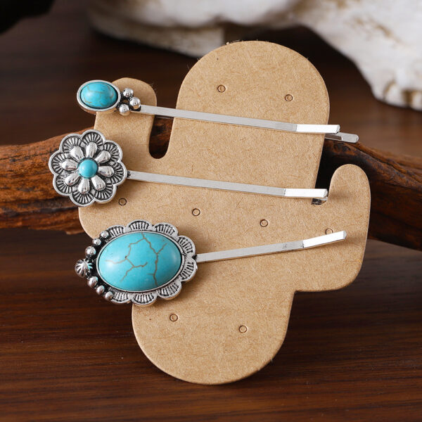 Wholesale Bohemian Turquoise Inlaid Hairpin Set