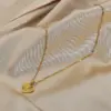 Wholesale PVD Coated Real Gold Plated Heart 304 Stainless Steel Titanium Steel Simple Style Waterproof Non Tarnish Pendant Necklace