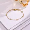 Wholesale PVD Coated Real Gold Plated 18K Gold Round 304 Stainless Steel Simple Style Waterproof Non Tarnish 304 Stainless Steel Bracelets