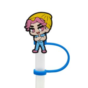 099-10 Blue / 8mm silicone straw cap