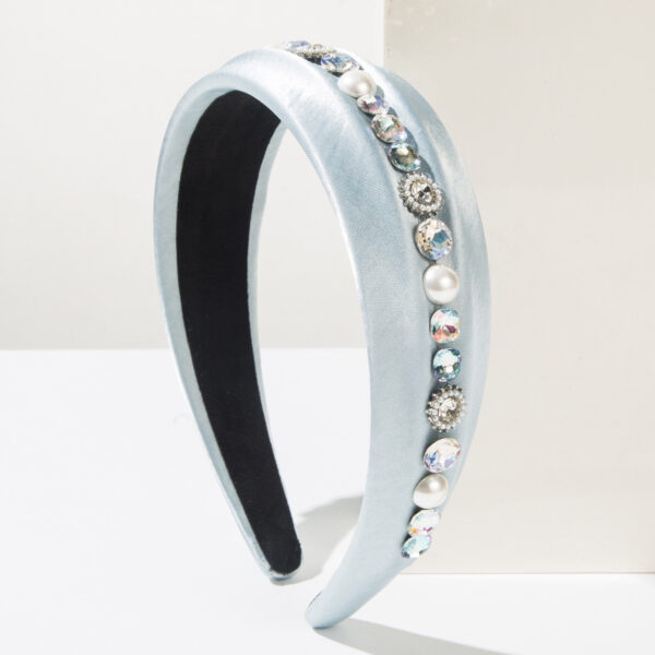 Wholesale Korean Style New Style High-End Pearl Rhinestone Headband for Women, Simple, Fashionable and Beautiful, Versatile Hair Accessories for Going Out