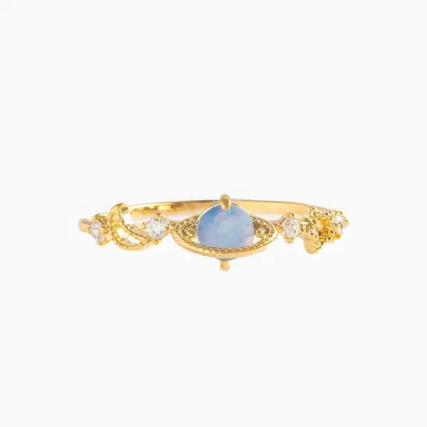 Wholesale Lady Star Brass Rings Star Gem Copper Rings