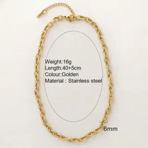 6mm Embossed Necklace-25312G3