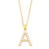 Wholesale Fashion Letter Imitation Pearl Copper Plating Pendant Necklace 1 Piece