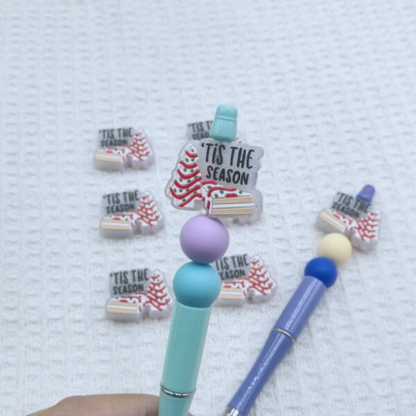 Wholesale Cross-Border Hot-Selling New Products: Christmas Tree Brand Silicone Cartoon Beads Beading Factory Wholesale Ready Stock