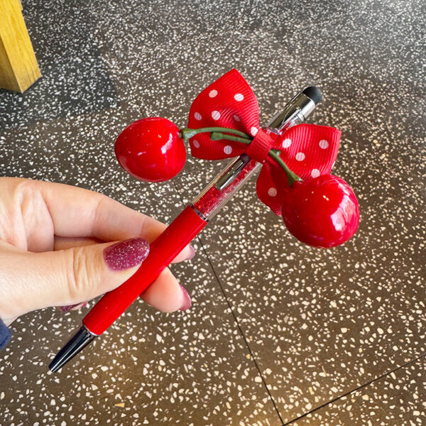 Wholesale Cartoon Cherry Bow Gel Pen