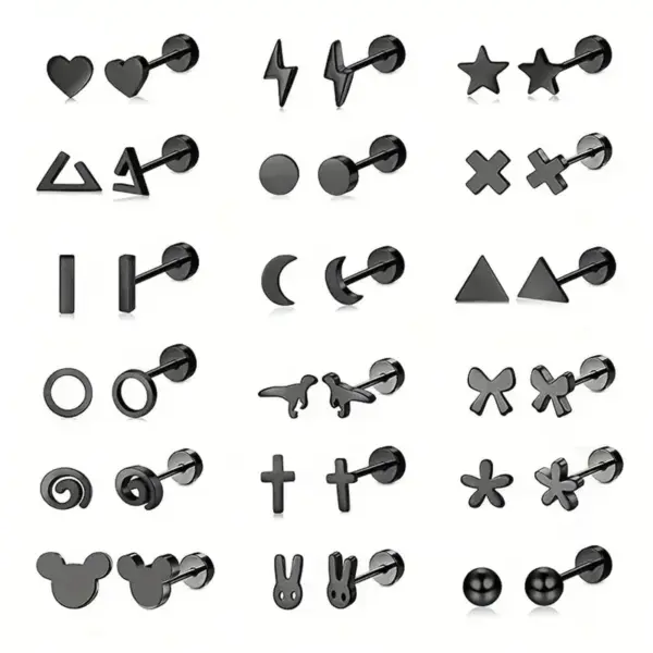 Wholesale 1 Pair Simple Style Pentagram Animal Moon 304 Stainless Steel 18K Gold Plated Ear Studs