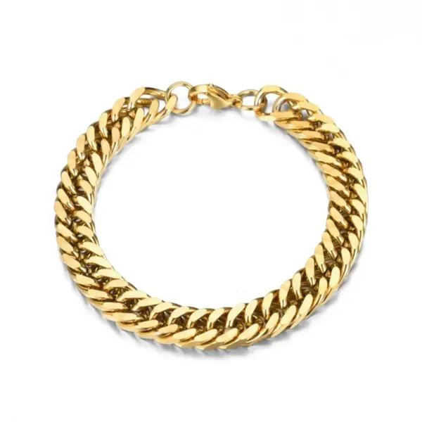 Wholesale Men's Bracelets Waves Lobster Stainless Steel Men's Chain Bracelets