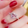 Wholesale Live supply cross-border European and American new pink love ring boutique simulation Diamond Diamond Ring full diamond ring female