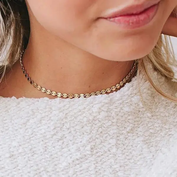 Wholesale PVD Coated Real Gold Plated U Shape 304 Stainless Steel Fashion Waterproof Non Tarnish 304 Stainless Steel Necklace