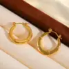 Wholesale 1 Pair Basic Simple Style Geometric Round Plating 304 Stainless Steel 18K Gold Plated Earrings