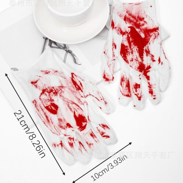 Wholesale Halloween Cosplay bloodstain printing gloves ghost festival