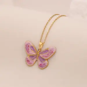 Gold / One Size / 2# Purple Butterfly
