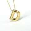 Wholesale Simple Style Classic Style Letter Copper 18k Gold Plated Pendant Necklace In Bulk