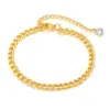 PVD Coated Real Gold Plated Geometric 201 Stainless Steel Simple Style Waterproof Non Tarnish 201 Stainless Steel Bracelets