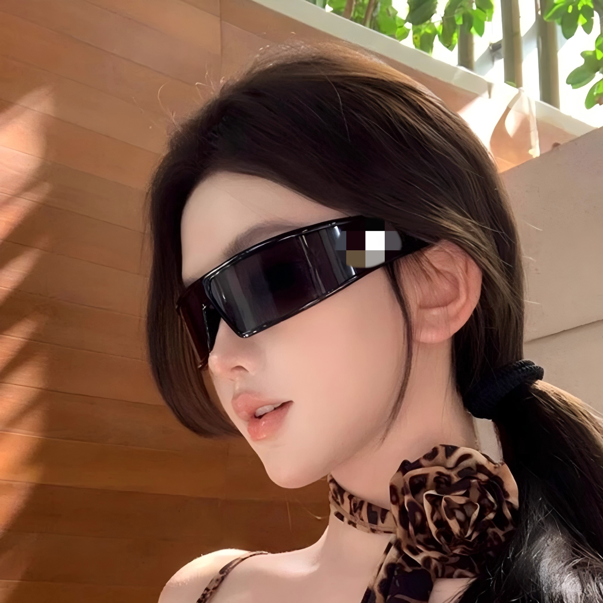 Wholesale 2025 new futuristic hairband sunglasses women's two-in-one sunglasses fashion hot girl high-end glasses men's