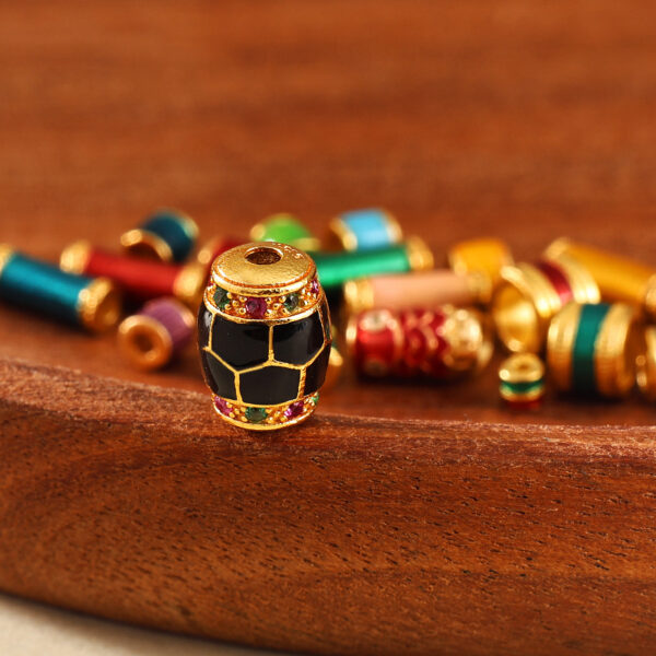 Wholesale DIY enamel multicolor barrel beads spacer beads