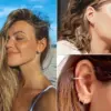 Wholesale Fashion Geometric Pattern Round Steel Hoop Earrings Micro Pave Zircon Fashion Round Steel Hoop Earrings Unisex Gold Rhinestone 201 Stainless Steel