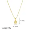 Wholesale Casual Simple Style Letter Brass Pendant Necklace 1 Piece
