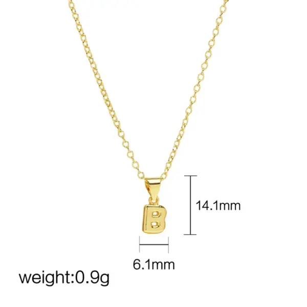 Wholesale Casual Simple Style Letter Brass Pendant Necklace 1 Piece