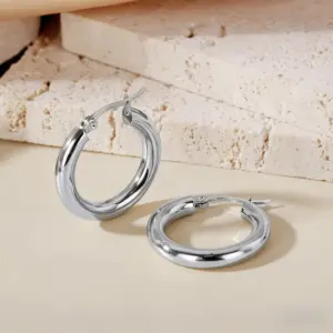 Ear Clip Style 4.0 Outer Diameter Steel Color 25mm