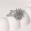 Wholesale PVD Coated Real Gold Plated 18K Gold Sun 304 Stainless Steel Modern Style IG Style Waterproof Non Tarnish Open Rings