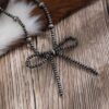 oly-d7610d065997a0f71b75637a60492097 Wholesale pular Western Bow Necklace Multi-Layer Bohemian Style Turquoise Bead Necklace Jewelry Gift for Women