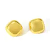 Wholesale Electroplating Golden Plated Irregular Square Heart Shape 304 Stainless Steel Casual Basic Modern Style Polishing Three-dimensional Earrings Ear Studs