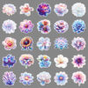 Wholesale 50 Glitter Laser Iridescent Flower Stickers