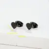 Wholesale Ion Plating (IP) 18K Gold Real Gold Plated Heart Shape 304 Stainless Steel Cute Sweet Waterproof Non Tarnish Small Stud Earrings Ear Studs