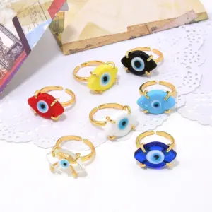 Wholesale 1 Piece Fashion Eye Glass Copper Plating Open Ring