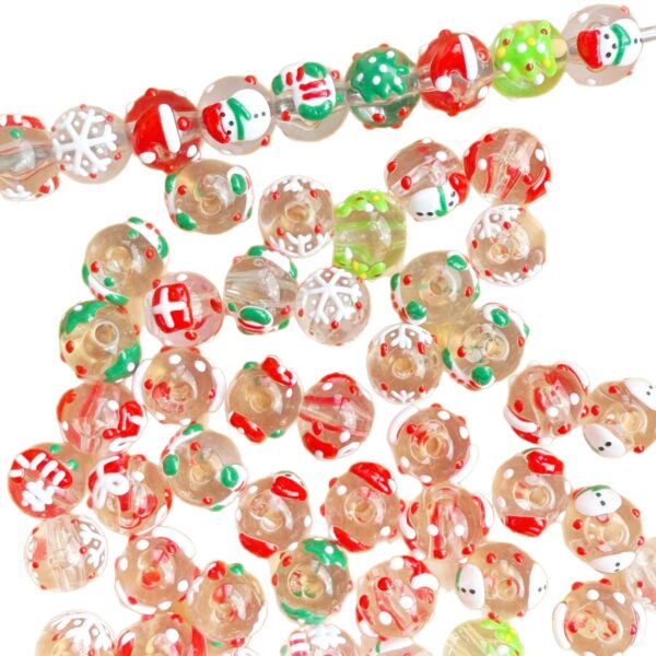 Wholesale Christmas transparent loose beads