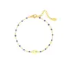 Wholesale Fashion Devil's Eye Palm Stainless Steel Inlay Beads Bracelets