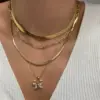 Wholesale Jewelry Basic Simple Style Commute Solid Color 304 Stainless Steel 18K Gold Plated Plating Necklace