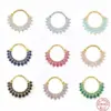 Wholesale 1 Piece Ear Cartilage Rings & Studs Fashion Solid Color 925 Sterling Silver Plating Inlay Zircon